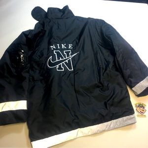 Classic Vintage 90's UA Nike Mens XL Black 3/4 Full Zip Winter Parka Jacket